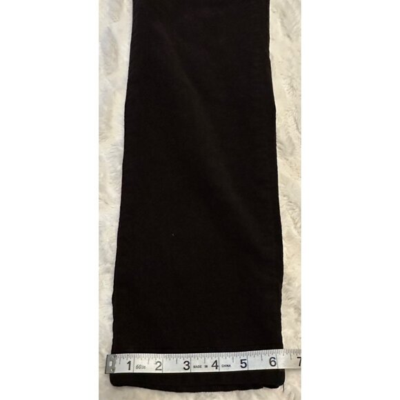 Gloria Vanderbilt Amanda Dark Brown Mid-Rise Velvet Pants Women's Size 6 - Picture 13 of 16